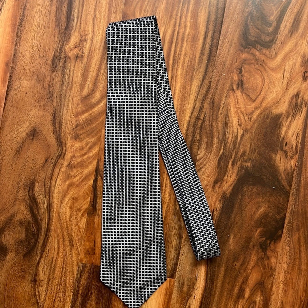 Polo Ralph Lauren Dark Blue and White checkered tie